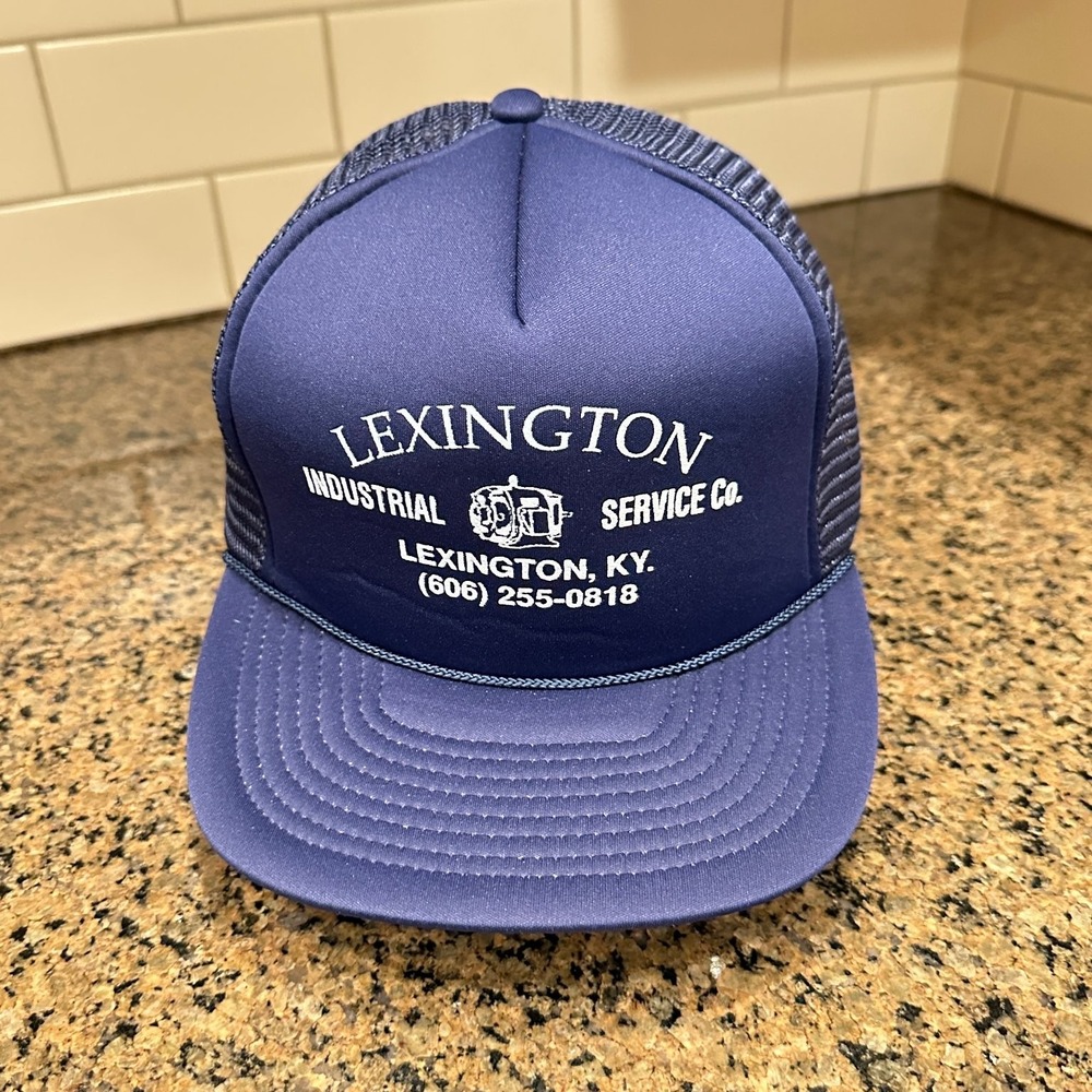 Vtg Lexington Industrial Service Co. Winner Renaissance Trucker Hat Snapback